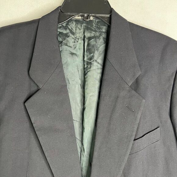 Giorgio Armani Pure Wool Black Single Breasted Suit Jacket Blazer ITALY Size 40S - Picture 3 of 12